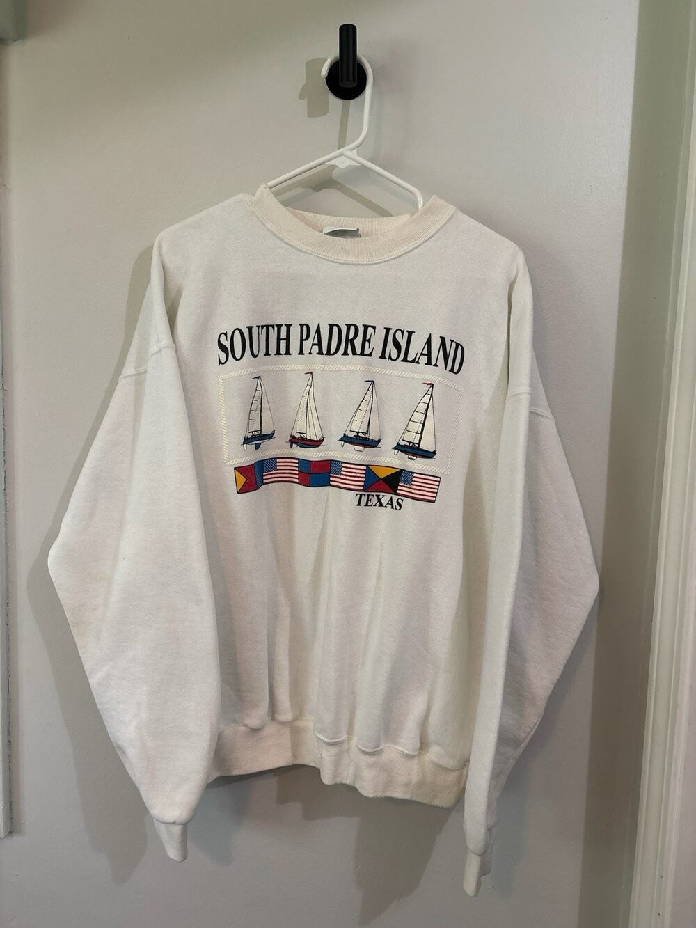 Vintage Santee Sweatshirt Mens XL South Padre Island Texas Made USA 90s